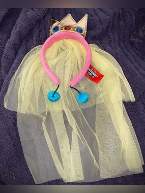 Super Nintendo World Princess Peach Headband Universal Studios NWOT